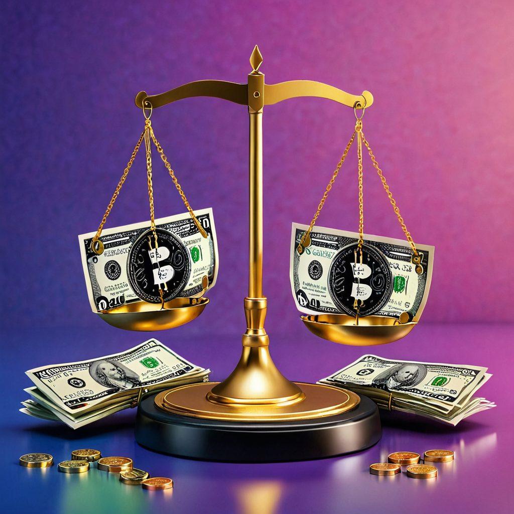A visually engaging illustration of a balanced scale representing costs and premiums, with money symbols on one side and a shield depicting financial protection on the other. Include elements like coins, graphs, and a calculator in the background to symbolize financial analysis. Bright, inviting colors to enhance clarity and understanding. super-realistic. vibrant colors. 3D.